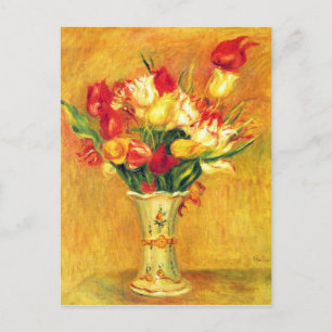 Tulpen in een Vase door Pierre Renoir Briefkaart