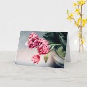 Tulpen in een Vase Kaart (Gele Bloem)