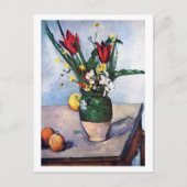Tulpen in een Vase Paul Cezanne Briefkaart (Voorkant)