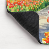 Tulpen in het park muismat (Hoek)