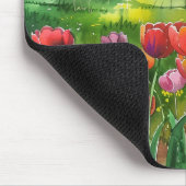 Tulpen in het park muismat (Hoek)