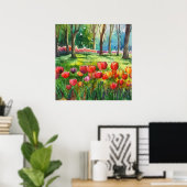 Tulpen in het park poster (Thuiskantoor)