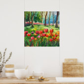 Tulpen in het park poster (Keuken)