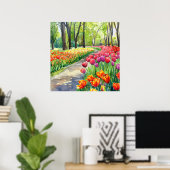Tulpen in het park poster (Thuiskantoor)