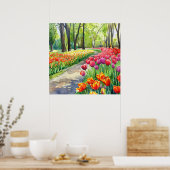 Tulpen in het park poster (Keuken)