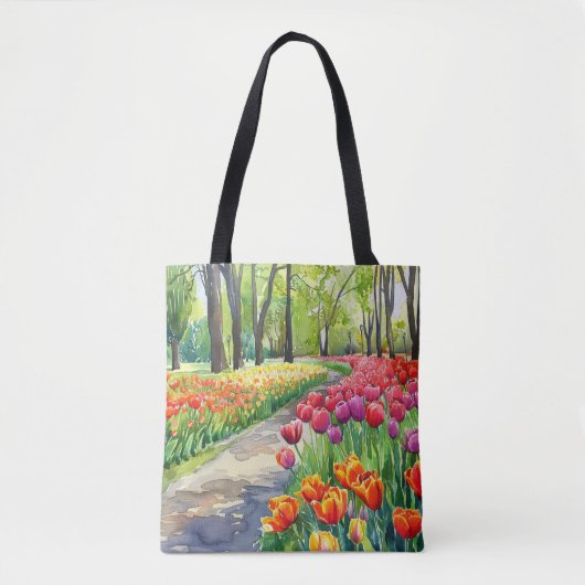 Tulpen in het park tote bag (Voorkant)