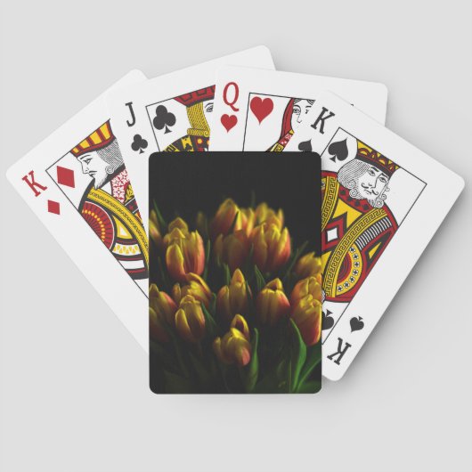 Tulpen in het ventilatorbundel pokerkaarten (Achterkant)