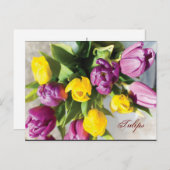 Tulpen in het voorjaar briefkaart (Voorkant / Achterkant)