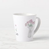 Tulpen in Keramische Kan Latte Mok (Rechterhoek)