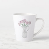 Tulpen in Keramische Kan Latte Mok (Rechts)