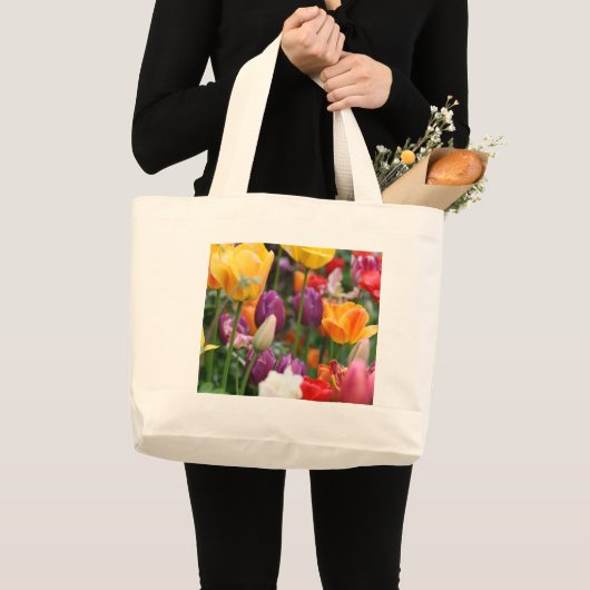 Tulpen in lenteszak grote tote bag (Voorkant (product))
