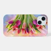 Tulpen in mooie volle kleur iPhone 15 case (Achterkant horizontaal)