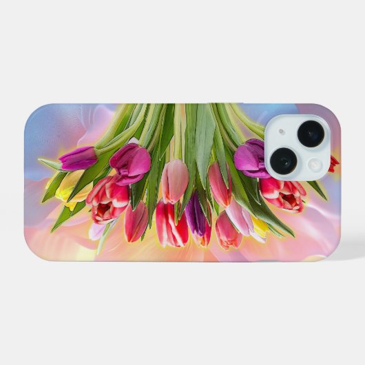 Tulpen in mooie volle kleur iPhone 15 case (Achterkant horizontaal)
