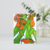 Tulpen in oranje Briefkaart (Staand voorkant)