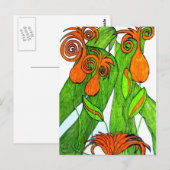 Tulpen in oranje Briefkaart (Voorkant / Achterkant)