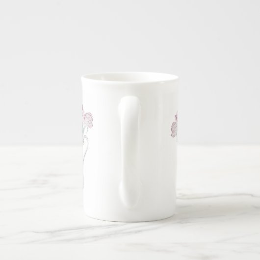 Tulpen in Pitcher Ceramic Porselein Kop (Achterkant)