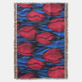 Tulpen in rood en blauw deken (Voorkant Verticaal)