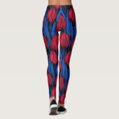 Tulpen in rood en blauw leggings (Achterkant)