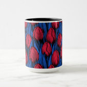 Tulpen in rood en blauw mok (Midden)