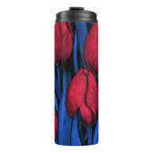 Tulpen in rood en blauw thermosbeker (Voorkant)