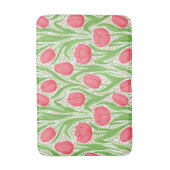 Tulpen in rood en groen badmat (Voorkant Verticaal)