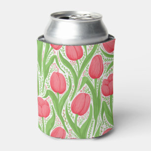 Tulpen in rood en groen blikjeskoeler