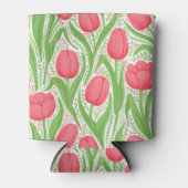 Tulpen in rood en groen blikjeskoeler (Voorkant)