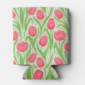 Tulpen in rood en groen blikjeskoeler (Achterkant)