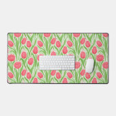 Tulpen in rood en groen bureaumat (Keyboard & Muis)
