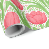 Tulpen in rood en groen cadeaupapier (Rol Hoek)