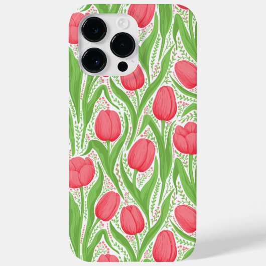 Tulpen in rood en groen Case-Mate iPhone case (Achterkant)