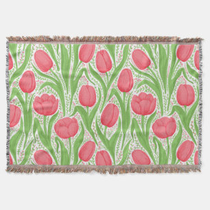Tulpen in rood en groen deken