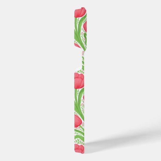 Tulpen in rood en groen iPhone hoesje (Rechterkant)