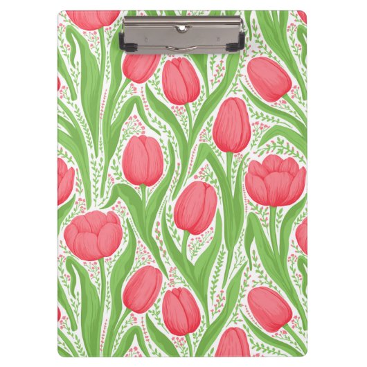 Tulpen in rood en groen klembord (Voorkant)