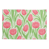 Tulpen in rood en groen kussensloop (Achterkant-Links)