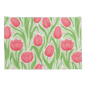 Tulpen in rood en groen kussensloop (Achterkant-Rechts)