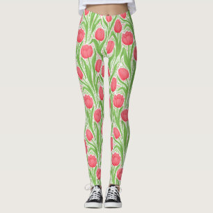 Tulpen in rood en groen leggings