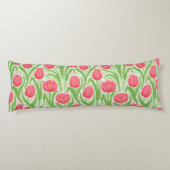 Tulpen in rood en groen lichaamskussen (Achterkant)