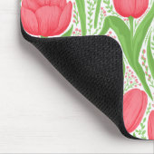 Tulpen in rood en groen muismat (Hoek)