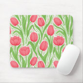 Tulpen in rood en groen muismat (Met muis)