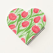 Tulpen in rood en groen notitieboek (Achterkant)