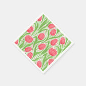 Tulpen in rood en groen servet (Hoek)