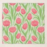 Tulpen in rood en groen sjaal<br><div class="desc">Tulpen in rood en groen,  naadloos patroon</div>