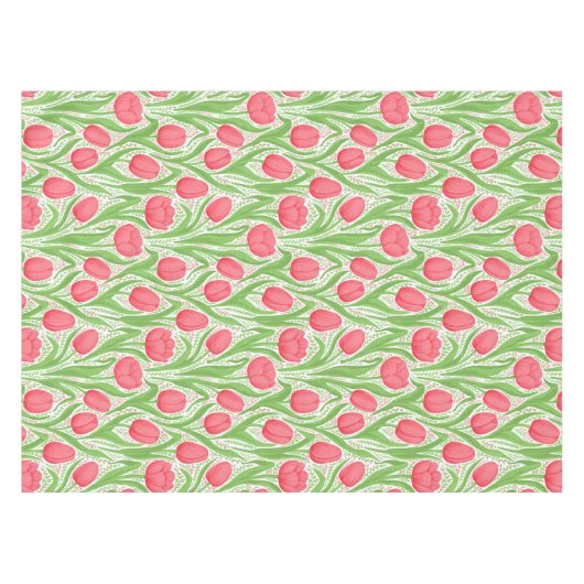 Tulpen in rood en groen tafelkleed (Voorkant (Horizontaal))