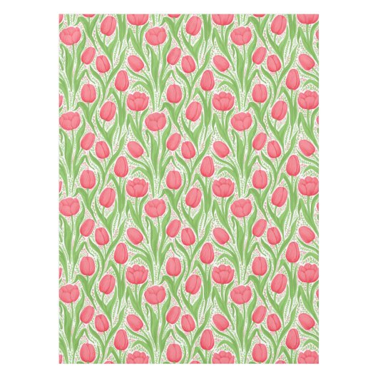 Tulpen in rood en groen tafelkleed (Voorkant)