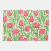 Tulpen in rood en groen theedoek (Horizontaal)