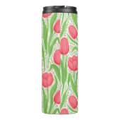 Tulpen in rood en groen thermosbeker (Achterkant)