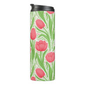 Tulpen in rood en groen thermosbeker (Geroteerd rechts)