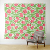 Tulpen in rood en groen wandkleed (In Situ (horizontaal))