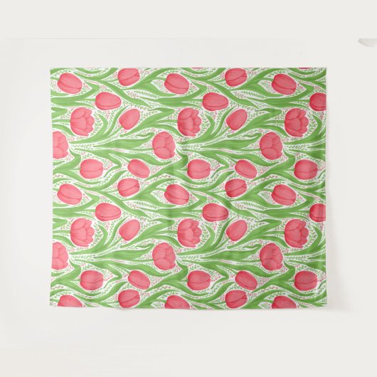 Tulpen in rood en groen wandkleed (Voorkant (horizontaal))